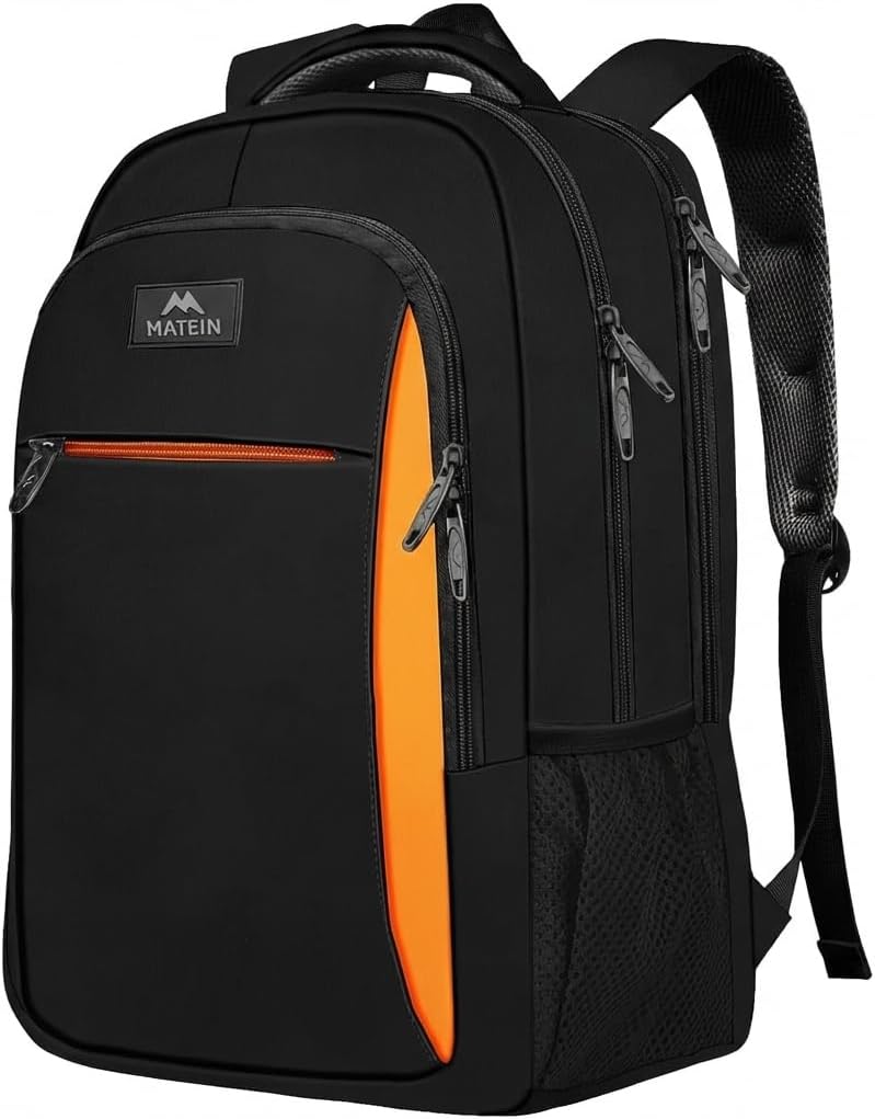 MATEIN Travel Laptop Backpack, Slim Sturdy College Laptops Backpack, Business Anti Theft Water Resistant Computer Bag Gift for Men & Women Fits 15.6 Inch Notebook - Image 1