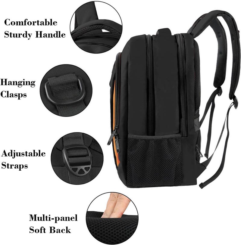 MATEIN Travel Laptop Backpack, Slim Sturdy College Laptops Backpack, Business Anti Theft Water Resistant Computer Bag Gift for Men & Women Fits 15.6 Inch Notebook - Image 2