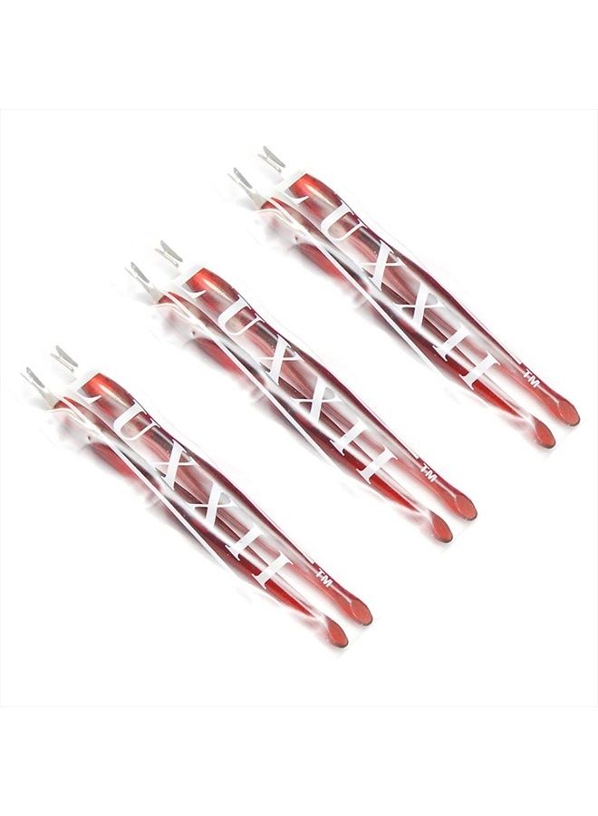 Luxxii (6 Pack) Practical Nail Art Tools Pedicure Cuticle Trimmer Remover Pusher Dead Skin Callus Removal Fork Brown (B) - Image 1