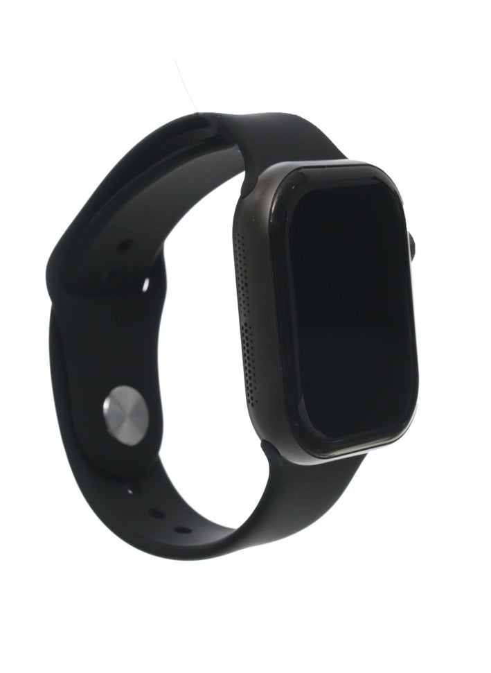 HainoTeko Hainoteko T10 Max Smart Watch with Metal Back & Titanium Case - Black Heart Rate Monitor, Blood Oxygen Tracking, Sleep Analysis, Multiple Sports Modes, Water Resistant, Smart Notifications for Android & iOS - Black  - Image 1
