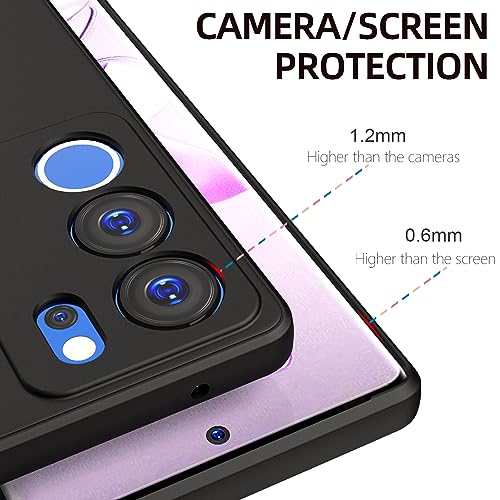 Kapa Matte Protective Lens Flexible Back Cover for VIvo V29 / V29 PRO (5G) | Slim Silicone with Soft Lining Shockproof Full Body Bumper Case (Black) - Image 2
