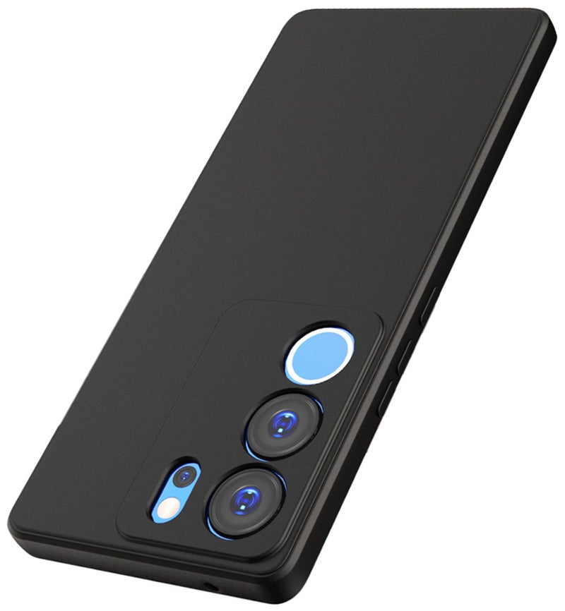 Kapa Matte Protective Lens Flexible Back Cover for VIvo V29 / V29 PRO (5G) | Slim Silicone with Soft Lining Shockproof Full Body Bumper Case (Black) - Image 1