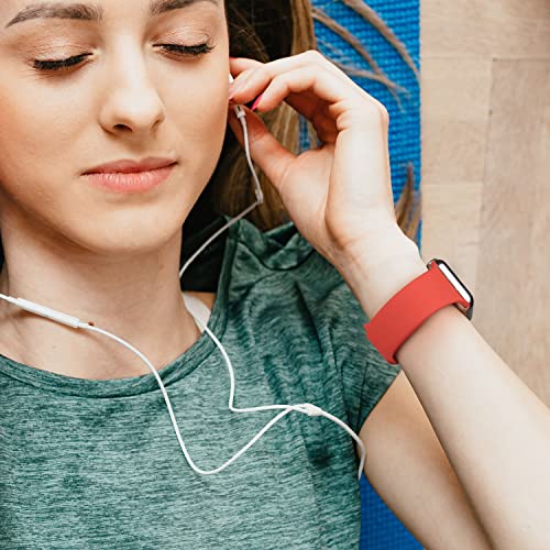 Mugust Sport Bands Compatible with Apple Watch Band 42mm 41mm 45mm 49mm 40mm 44mm 38mm 42mm 46mm, Silicone Waterproof Strap for iWatch Series 10 9 8 7 6 5 4 3 2 1 Ultra 2/Ultra SE/SE 2 Women Men (Red, 42mm/44mm/45mm/49mm) - Image 5