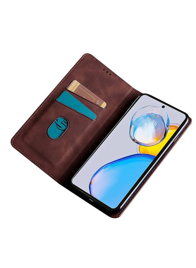 اس-توب جراب هاتف OPPO A17 من الجلد مع غطاء مغناطيسي أفقي قابل للطي - Image 4