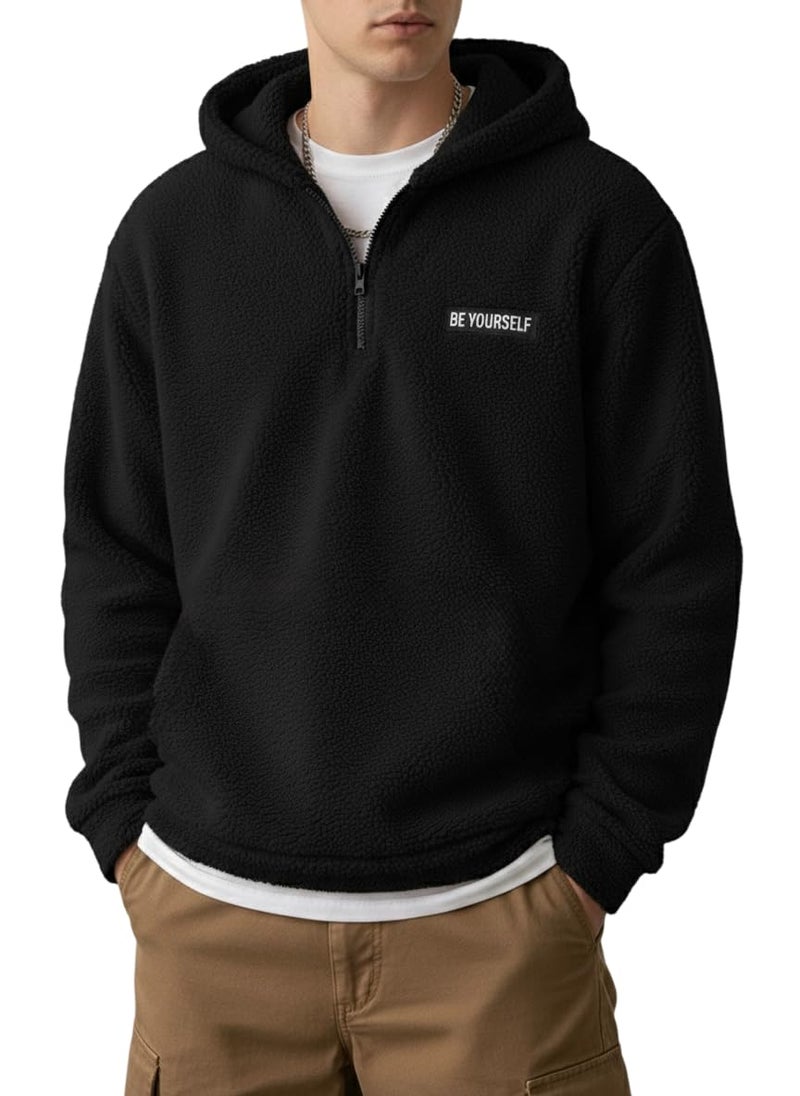 JVX Men Sweatshirts || Sweatshirts for Men ||Wool Sweater || Unisex Hoodie ||Hoodie (SWEATSHIRT-10-BLACK-2XL) - Image 5