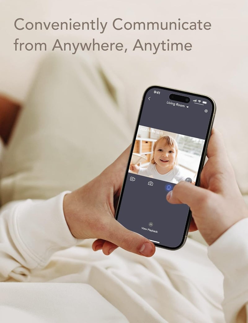 nooie Baby Monitor with Crying Detection Camera and Audio 1080P Night Vision Motion and Sound Detection 24G WiFi Home Security Camera for Baby Nanny Elderly and Pet Monitoring Works with Alexa - Image 3