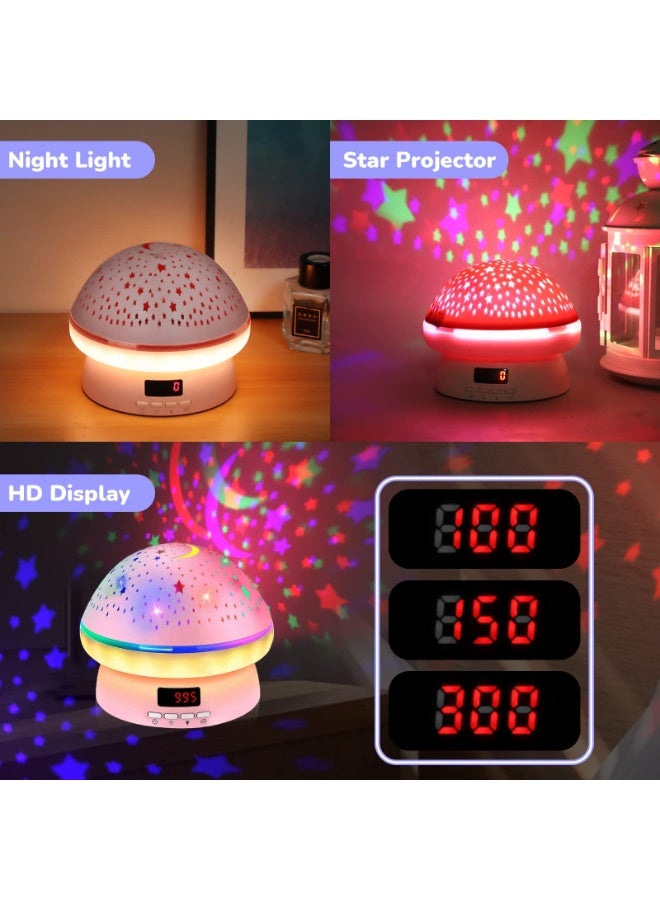 Star Projector for Kids Bedroom,Star Night Light Projector with Timer & Remote Control,Rotating Star Sky Moon Light with 8 Colors Options,Sleep Helper Gift Toys for 2-10 Year Old Girls Boys (Pink) - Image 3
