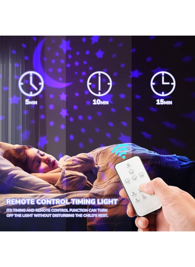 Star Projector for Kids Bedroom,Star Night Light Projector with Timer & Remote Control,Rotating Star Sky Moon Light with 8 Colors Options,Sleep Helper Gift Toys for 2-10 Year Old Girls Boys (Pink) - Image 2