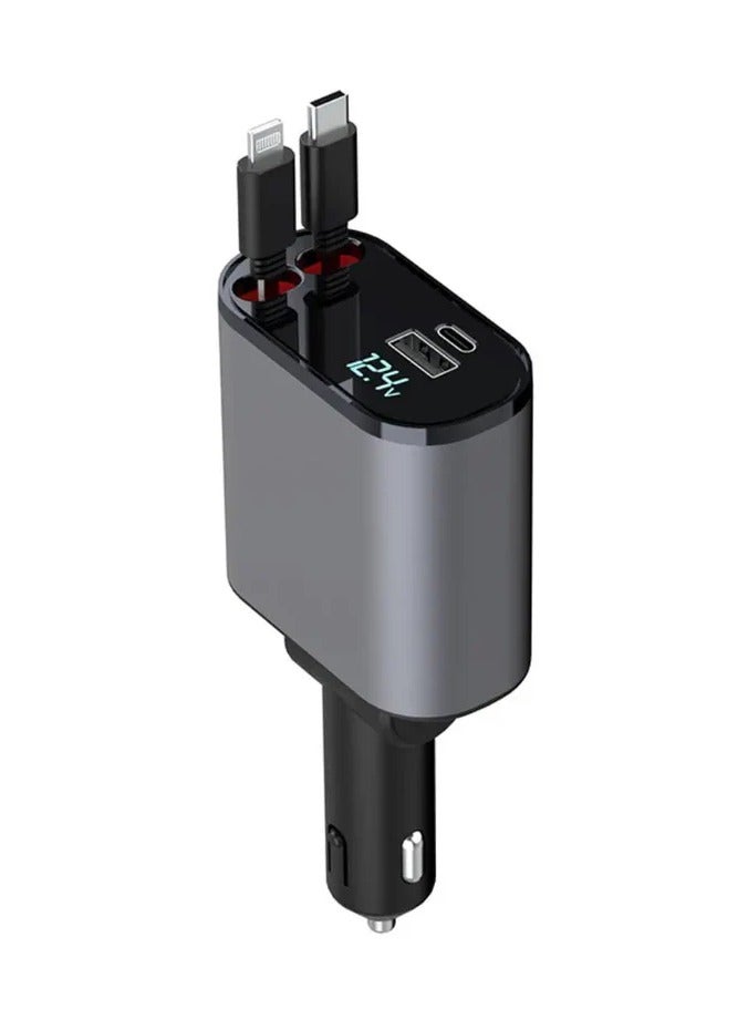 شاحن سيارة سريع 4 منافذ محول شاحن سيارة شحن سريع للسيارة - Image 2