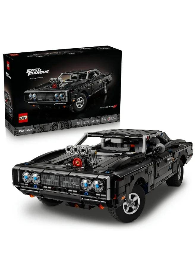 Lego Technic Fast and Furious Dodge Charger R/T Car 42231 (Age 18+, 1516 Pieces)