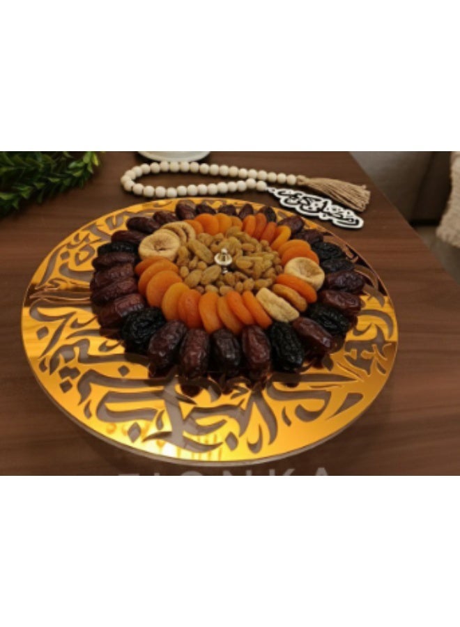 شيالة تقديم طعام اكريليك + بقاعدة معدن ٣٠ سم - Image 1