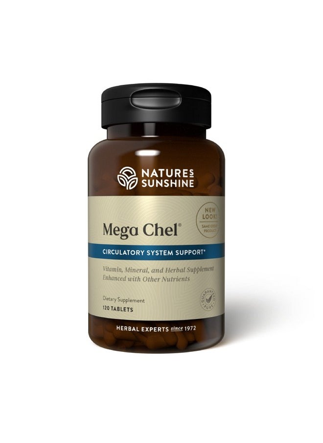 Nature's Sunshine - Mega Chel 120 Tablets Complete Vitamin With Powerful Antioxidants Herbs Vitamins Minerals And Amino Acids That Support The Circulatory System - Image 1