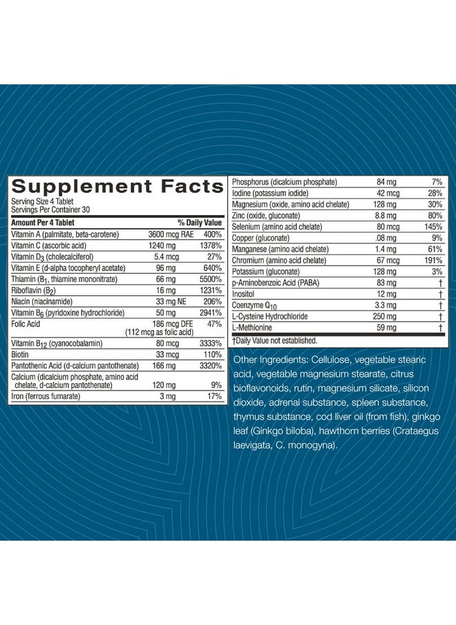 Nature's Sunshine - Mega Chel 120 Tablets Complete Vitamin With Powerful Antioxidants Herbs Vitamins Minerals And Amino Acids That Support The Circulatory System - Image 1