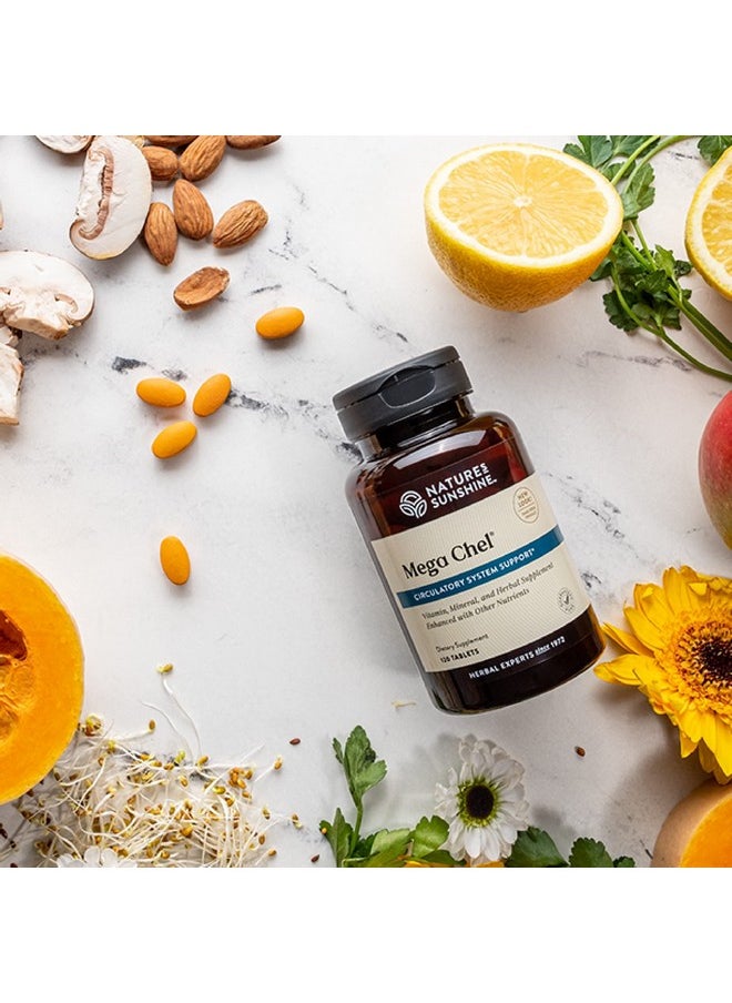 Nature's Sunshine - Mega Chel 120 Tablets Complete Vitamin With Powerful Antioxidants Herbs Vitamins Minerals And Amino Acids That Support The Circulatory System - Image 1