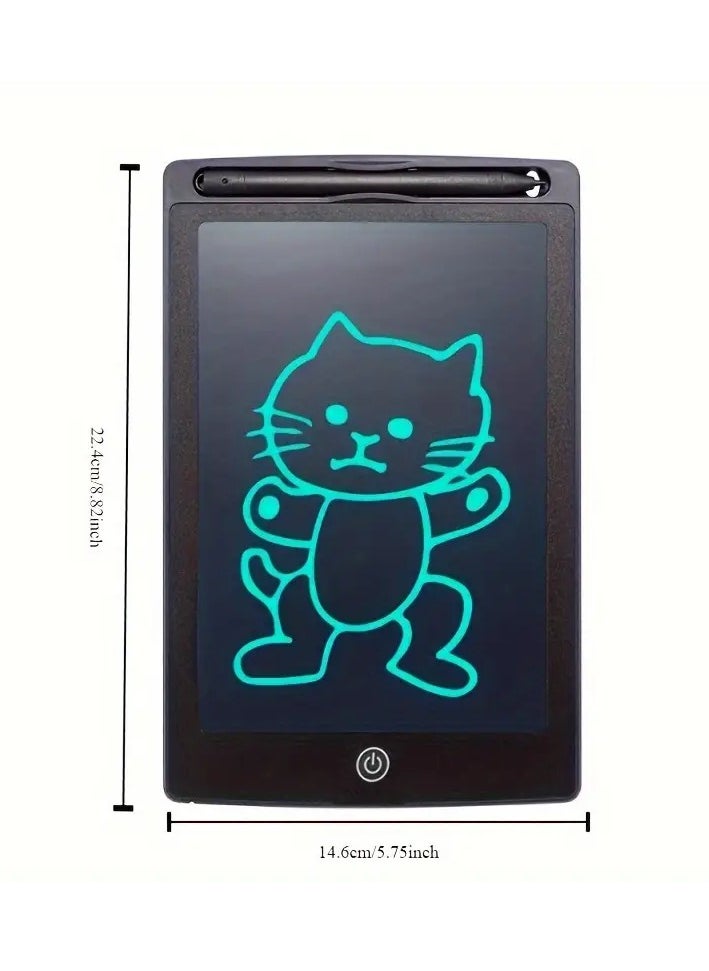 لوحة الرسم الإبداعية للأطفال - شاشة LCD مريحة للعين بألوان زاهية، تصميم بدون حبر وخالي من الغبار، لوحة فنون وحرف متعددة الوظائف مع قلم ستايلس وسطح قابل للمسح، محمولة بالألوان: الأزرق أو الوردي أو الأسود  - Image 4