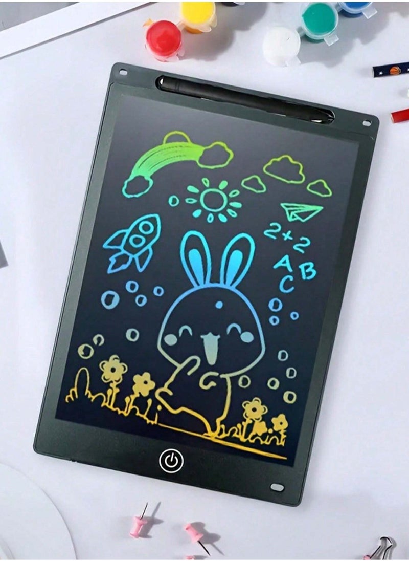 لوحة الرسم الإبداعية للأطفال - شاشة LCD مريحة للعين بألوان زاهية، تصميم بدون حبر وخالي من الغبار، لوحة فنون وحرف متعددة الوظائف مع قلم ستايلس وسطح قابل للمسح، محمولة بالألوان: الأزرق أو الوردي أو الأسود  - Image 2