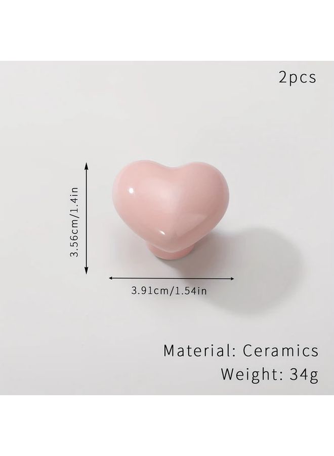 Pastel Pink Drawer Pull Handles Set Of 2 Polished Glossy Finish For Kitchen Bathroom Furniture - Image 3