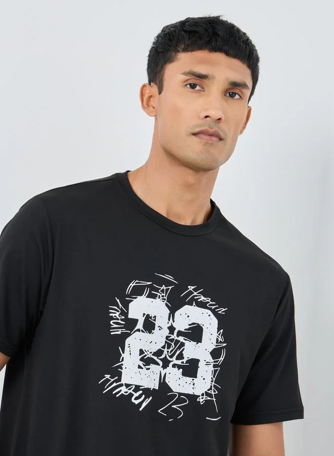 Take Two Take Two Graphic Print Round Neck Regular Fit T-Shirt