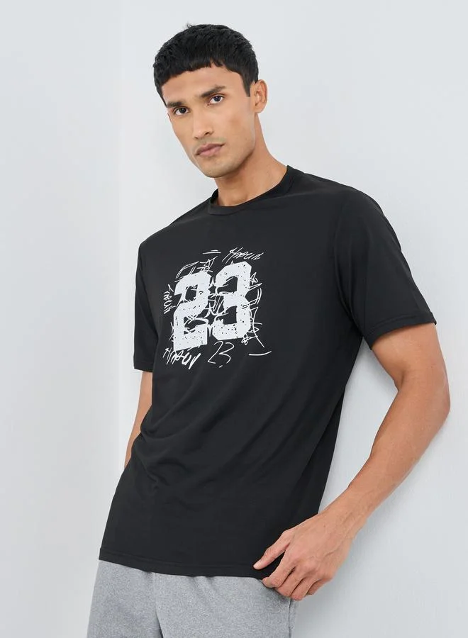 Take Two Graphic Print Round Neck Regular Fit T-Shirt