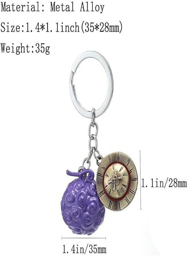 Tarini Devil Fruit Keychain 1 pcs Set,Anime One Piece Keyrings Pendants Gift Set - Image 2
