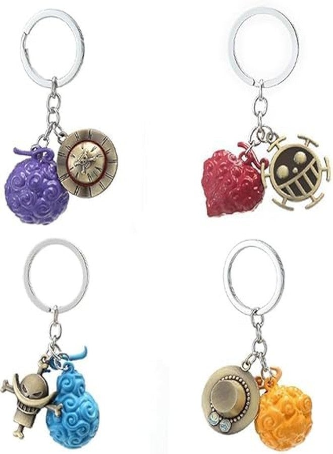 Tarini Devil Fruit Keychain 1 pcs Set,Anime One Piece Keyrings Pendants Gift Set - Image 1