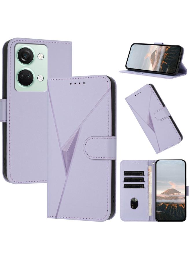 S-TOP Case For OnePlus Nord 3 Triangle Pattern Buckle Clasp Leather Phone Case - Image 1