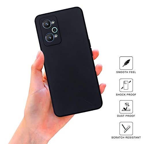 SPRIG Compatible with Realme GT 2 Phone TPU Basic Premium Back Cover Drop Tested Shock Proof Mobile Case for Men, Women, Boys and Girls with Camera Protection (Black) - Image 2