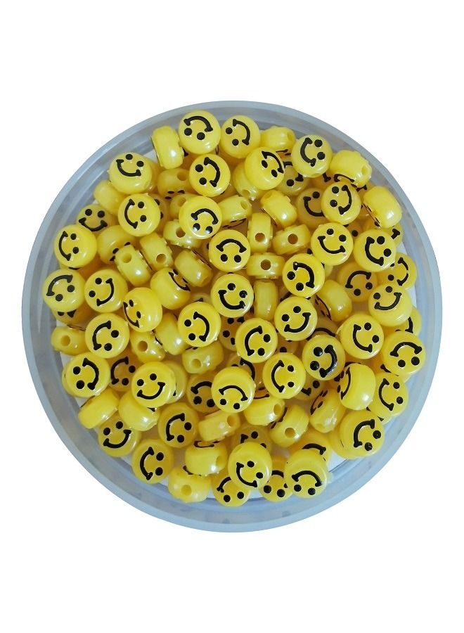 250 Smiley Face Flat Beads for Jewelry Making  - Image 1