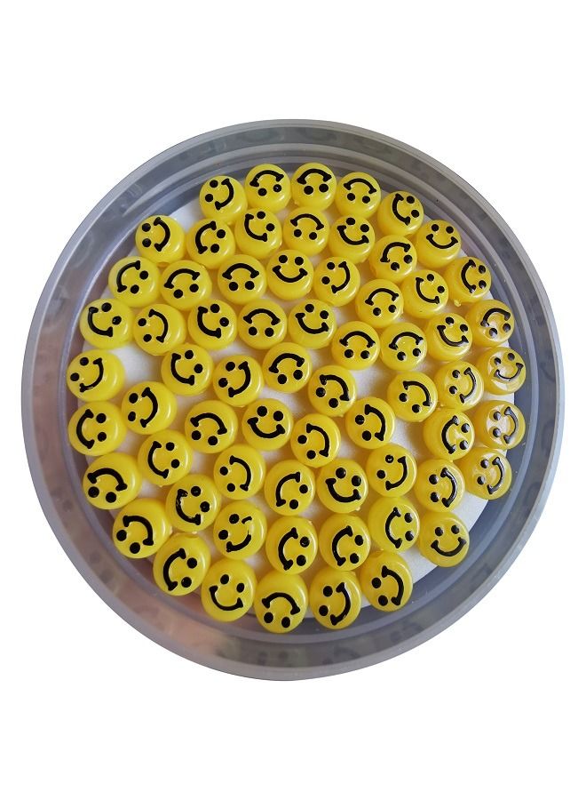 250 Smiley Face Flat Beads for Jewelry Making  - Image 3