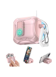 Bracket Magnetic Airpods 4 Generation Earphone Case Suitable For Apple Earphone Protective Case AirpodsPro2 Protective Case-Colour:Pink-Applicable Model:Airpods 4（2024）