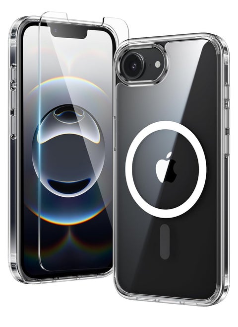 2 in 1 for iPhone 16e Case,Compatible with Magsafe Anti Yellow with Screen Protector,15 FT Strong-Grade Protection,Case for iPhone 16e 6.1'(2025)