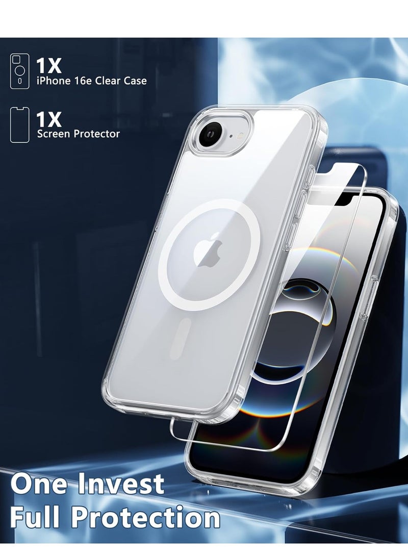 YoYoTech 2 in 1 for iPhone 16e Case,Compatible with Magsafe Anti Yellow with Screen Protector,15 FT Strong-Grade Protection,Case for iPhone 16e 6.1'(2025)  - Image 2