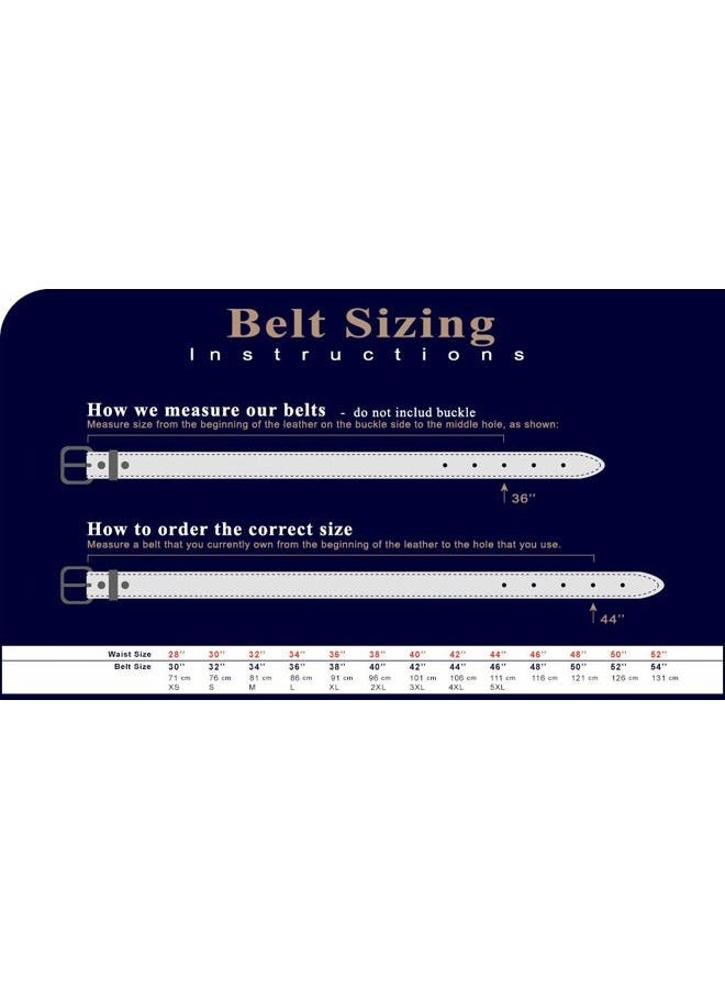 Belts.com حزام جلد طبيعي كامل الحبة مع مشبك دوار 1 1/2" (طبيعي، 34) - Image 5