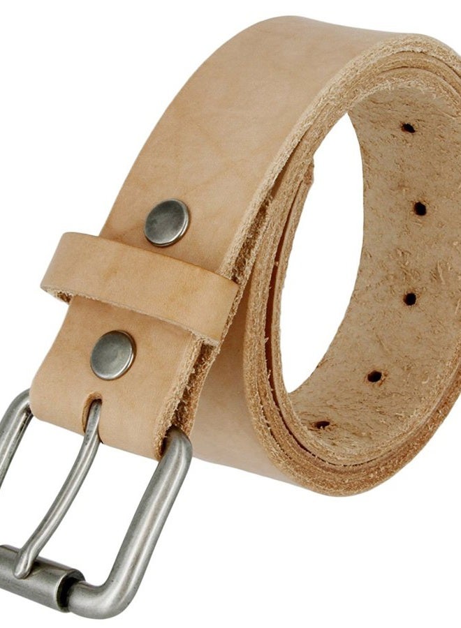 Belts.com حزام جلد طبيعي كامل الحبة مع مشبك دوار 1 1/2" (طبيعي، 34) - Image 2