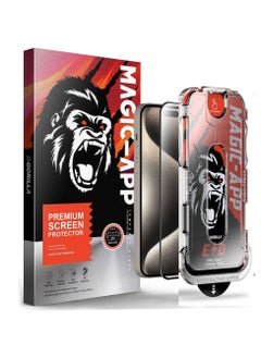 Magic-App OneTouch Installation iPhone 15 Pro Max Screen Protector [Full Coverage] [Bubble Free] HD Clear,Anti-Fingerprint,Easy installation 9H Tempered Glass Film - pzsku/ZF7A9AEB7E74936E33232Z/45/_/1703012813/fac94fbd-f000-409f-8436-b378a6d6af4d