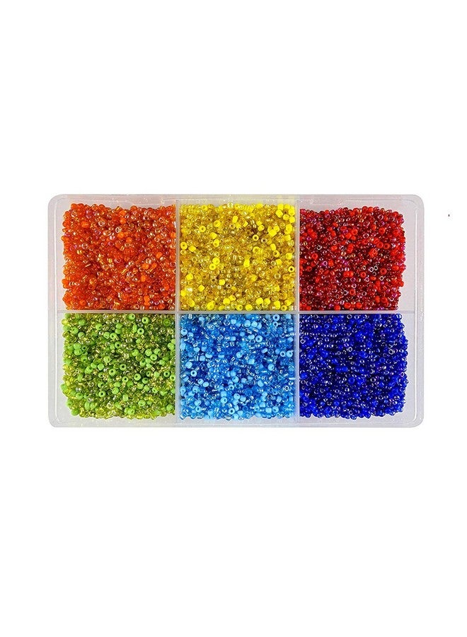 إيشوبي مجموعة خرز بذور زجاجي 11/0 (2 مم) من eshoppee لصنع المجوهرات، مواد فنية وحرفية للتطريز والقلادة والأساور والأقراط (مجموعة ألوان متنوعة)، متعددة الاستخدامات - Image 3