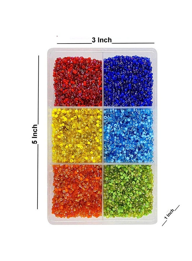 إيشوبي مجموعة خرز بذور زجاجي 11/0 (2 مم) من eshoppee لصنع المجوهرات، مواد فنية وحرفية للتطريز والقلادة والأساور والأقراط (مجموعة ألوان متنوعة)، متعددة الاستخدامات - Image 5