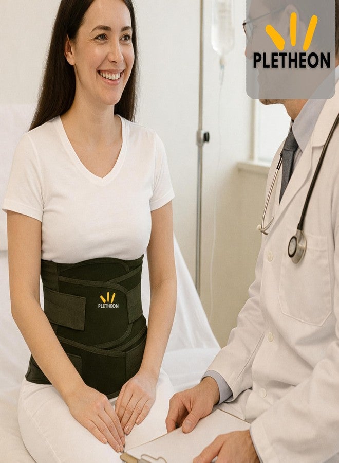 PLETHEON Post Pregnancy Abdominal Support for Women | Postpartum Tummy Compression Wrap | Adjustable One Size Fits 30-46 Inch Waist | C-Section Recovery, Waist & Back Support (Green, 3 IN 1) - Image 2