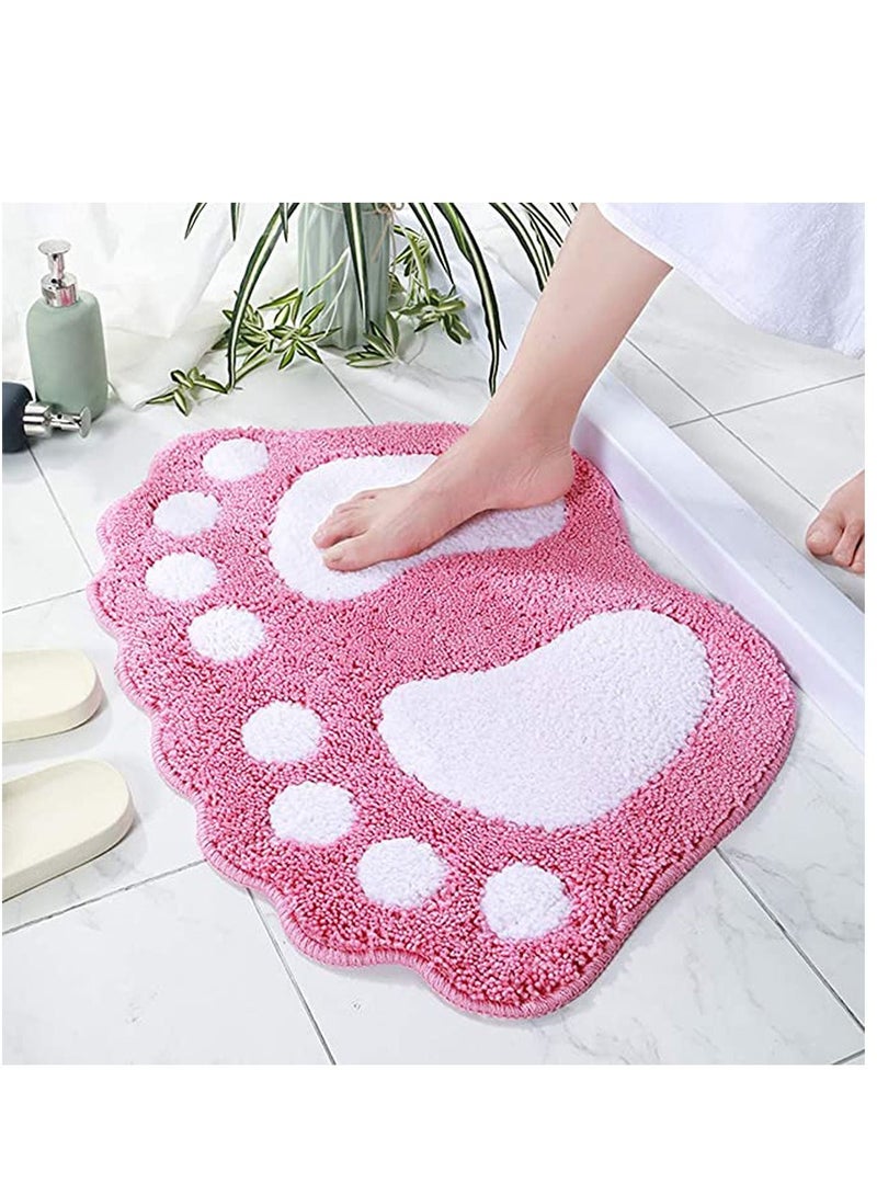 KASTWAVE Bathroom Rugs Mats Water Absorbent Non-Slip Mat Used in Bathroom Shower Room Etc Soft Microfiber Bath Mat Machine Washable Bath Mat Big Feet Bathroom - Image 1