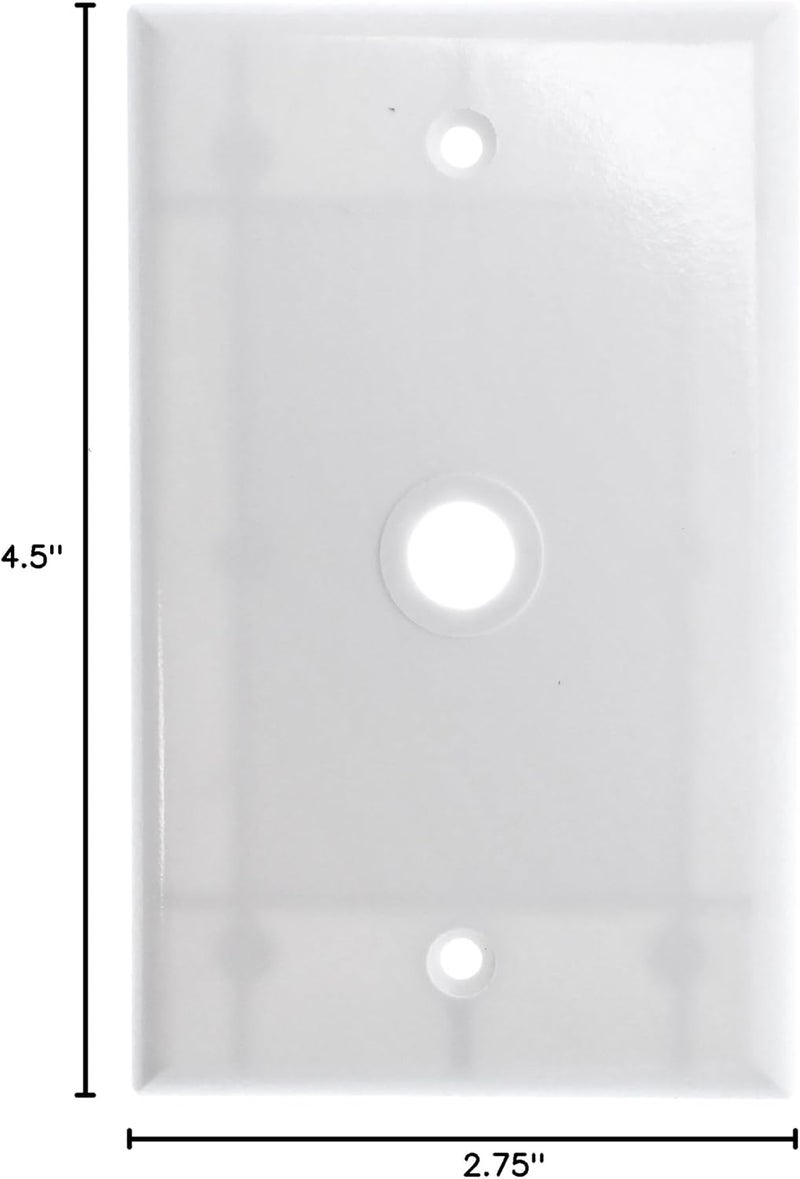 Cooper Wiring 2128WBox 1 Gang Coax Or Telephone Wire Wallplate White Pack Of 25 - Image 4