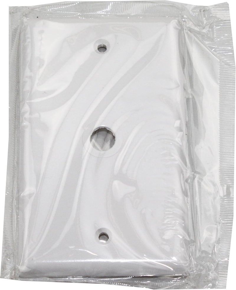 Cooper Wiring 2128WBox 1 Gang Coax Or Telephone Wire Wallplate White Pack Of 25 - Image 3