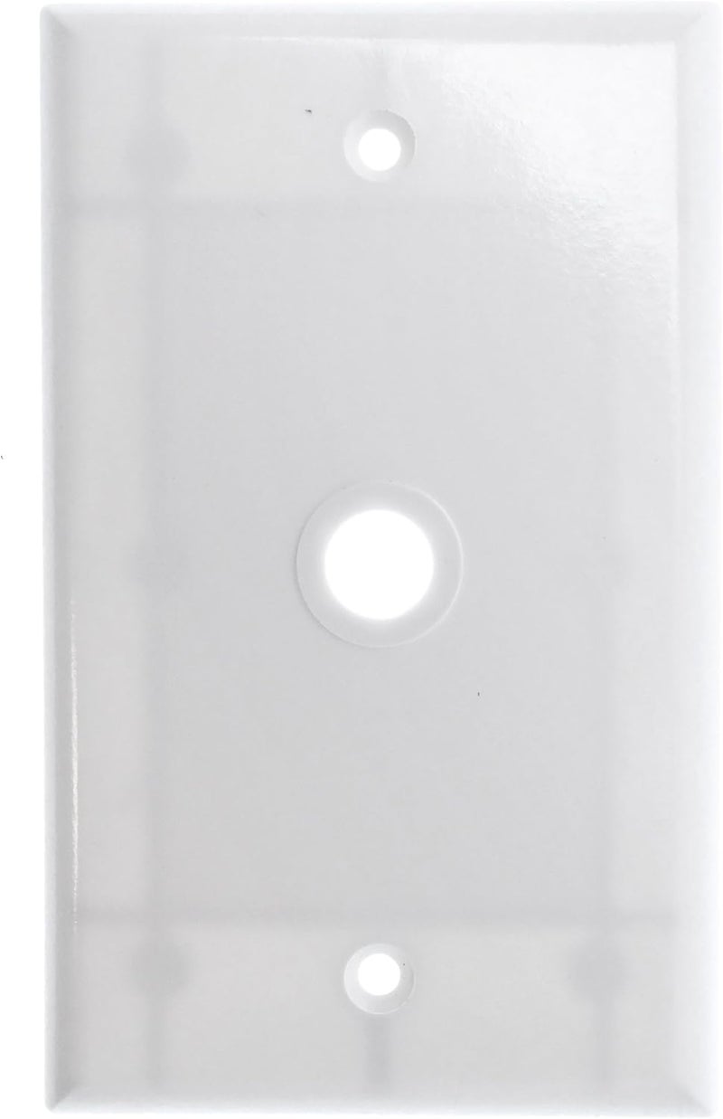 Cooper Wiring 2128WBox 1 Gang Coax Or Telephone Wire Wallplate White Pack Of 25 - Image 1