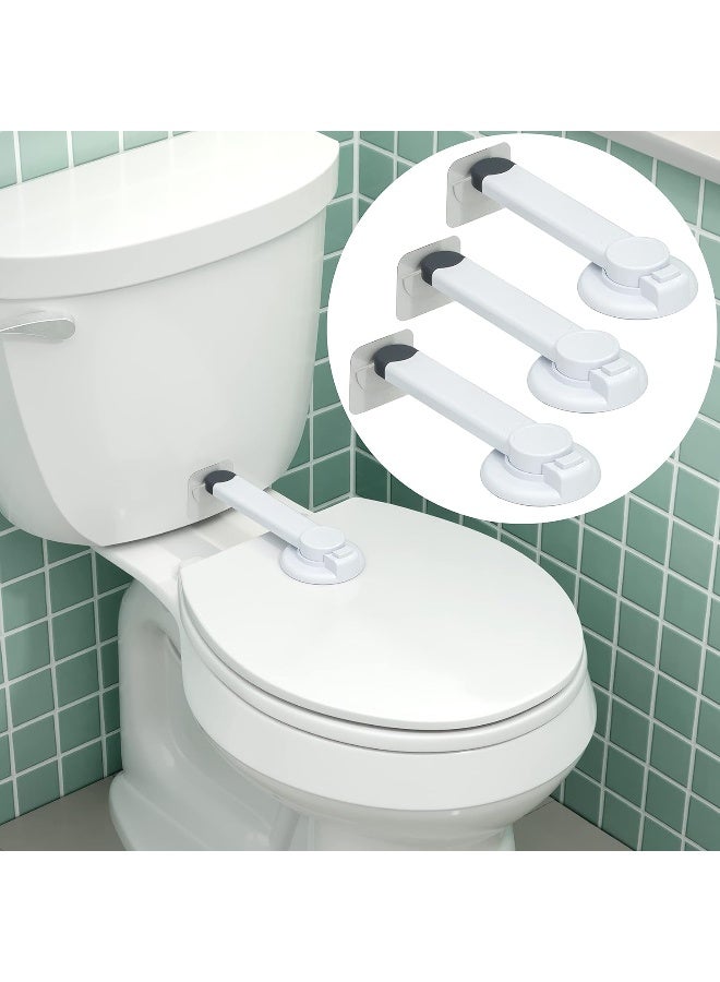 Wappa Baby Baby Toilet Lock (3 Pack) Ideal Baby Proof Toilet Lid Lock with Arm – No Tools Needed Easy Installation with 3M Adhesive – Top Safety Toilet Seat Lock – Fits Most Toilets – White - Image 1