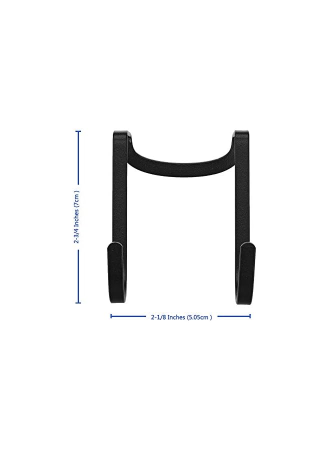 PROMASS promass Multi-Use Over Cabinet Hook , 5 Pack, Stainless Steel, Over Door Double Hook for Drawer Cabinet, Closet, Fence, Kitchen and Bathroom, Black  - Image 3