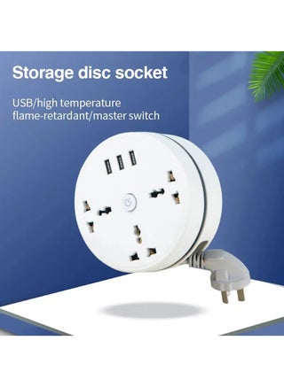 Universal Power Strip,Travel Power Extension Lead with USB,2500W 10A,Multi Smart Power Socket Plug Extension with 2.8m Extension Cord for Home Office Travel - view 4