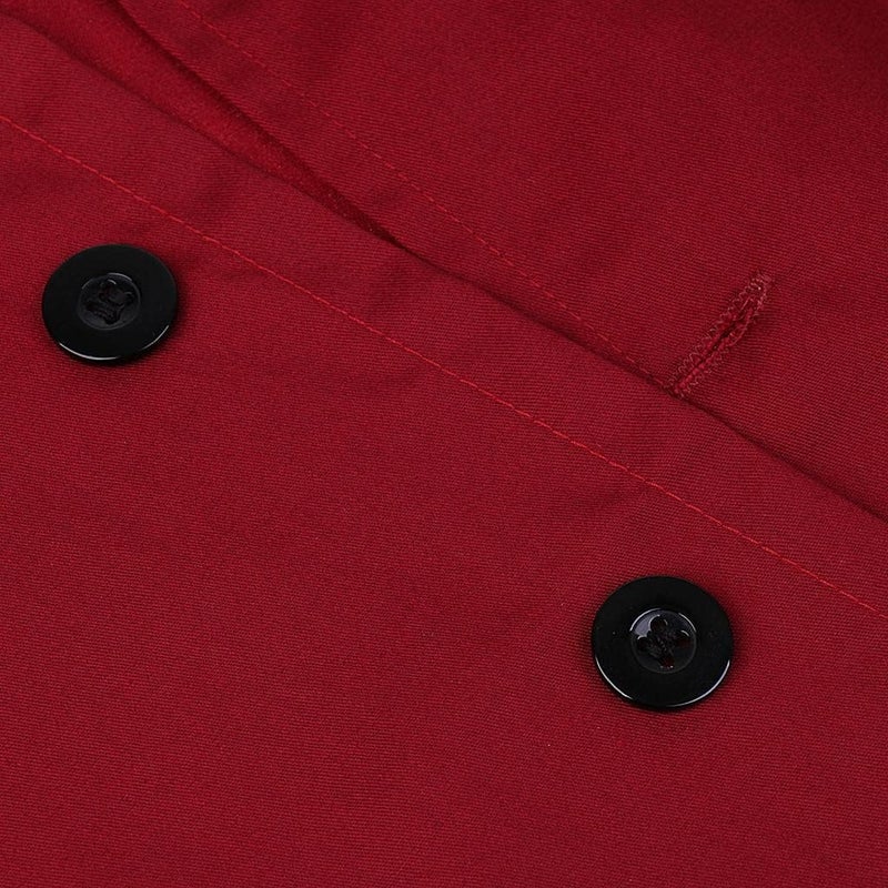 كلاراكو زي عمل موحد للطهاة للرجال والنساء، قميص طبخ قطني بأكمام قصيرة، سترة للطهاة بفتحات تهوية جيدة. - Image 3