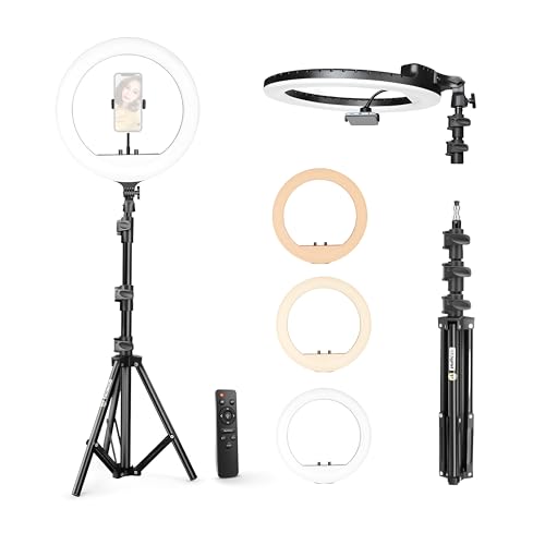 DIGITEK (DRL-18RT C 6) LED Ring Light with Remote Control & Stand 158cm - Bi Color, Color Temperature Control, Lighting Control, AC Powered - Photo. Video Shoots - USB Powered - Image 1