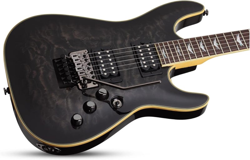 Schecter Omen Extreme-6 FR Electric Guitar - See-Thru Black - Image 2