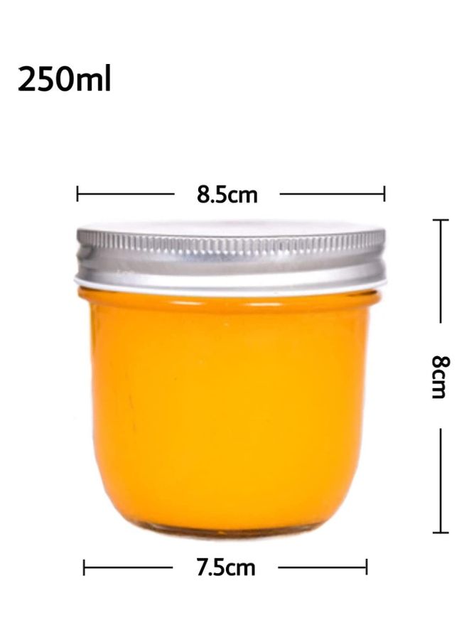Clear Glass Jars Set of 12 with Metal Regular Lids - Image 2