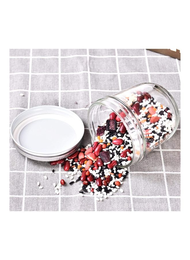 Clear Glass Jars Set of 12 with Metal Regular Lids - Image 4